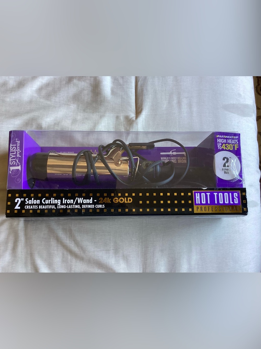 24 K Gold Hot Tools  Gold Salon Curling Iron Wand